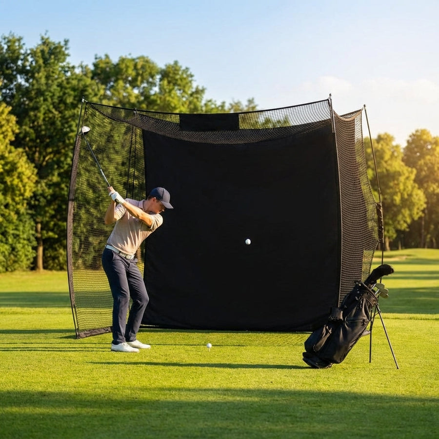 Pop-Up Golf Driving Net – 8ft x 8ft x 8ft – Steel & Fibreglass – Outdoor Garden Practice