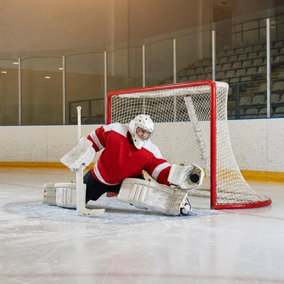 Ice Hockey Goal – 6ft x 4ft – Galvanised Steel – Indoor/Outdoor Rink