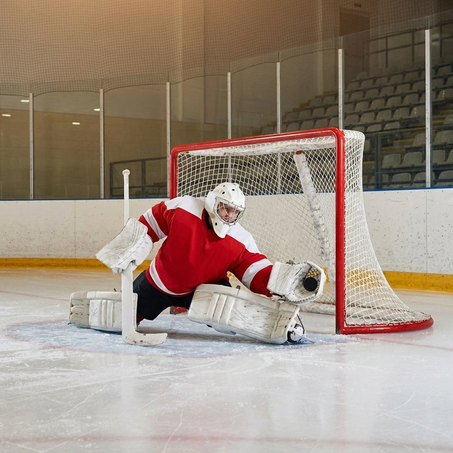 Ice Hockey Goal – 6ft x 4ft – Galvanised Steel – Indoor/Outdoor Rink