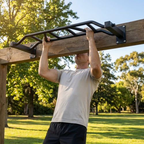 Multi-Grip Pull Up Bar – Matte Black – High Strength Steel – Home & Commercial Gym
