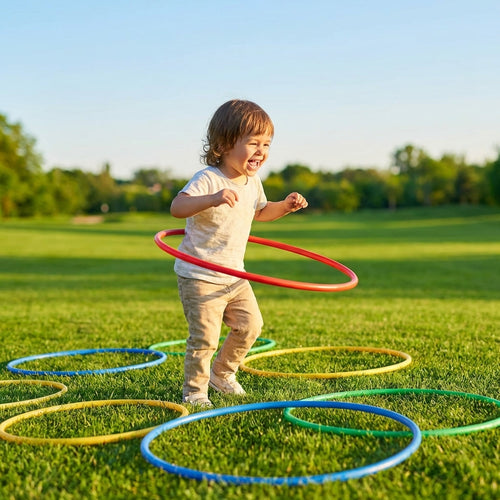 Hula Hoops – Multicolour – High-Density Plastic – Indoor & Outdoor Play