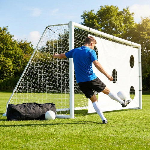 Football Goal – 16ft x 7ft – Durable uPVC – Garden & Match Use