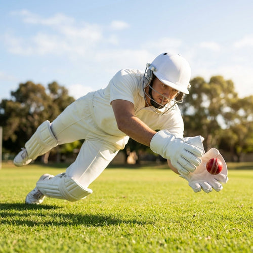 Wicket Keeper Gloves – Youth & Adult – PU Leather & Rubber – Cricket Use