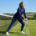 Women's tracksuit bottoms made from 100% polyester, available in 5 sizes