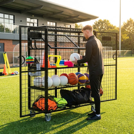 Sports Equipment Storage Cabinet with lockable steel doors - product detail