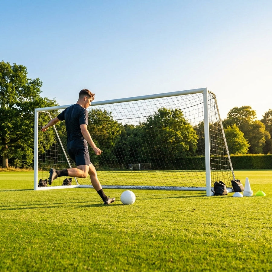 Pop-Up Football Goal – 12ft x 4ft – PVC & Steel – Junior Training