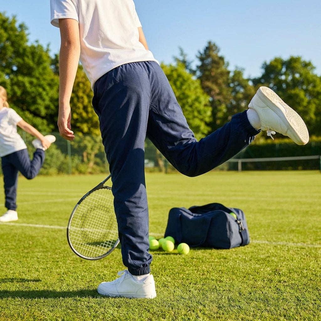 Junior tracksuit bottoms made from 100% polyester - product detail