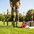 Plastic post and chain set for soft grounds, available in 5 colours - product detail