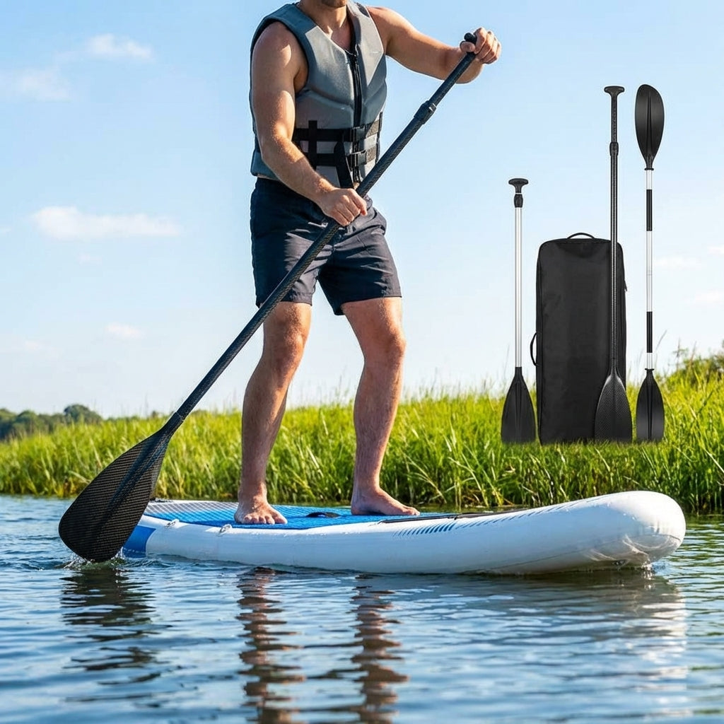 Adjustable paddle board paddles for water sports in aluminium and carbon fibre - product detail