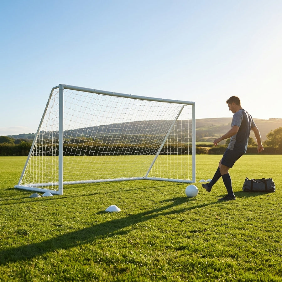 Combination Football & Rugby Goal – 8ft x 5ft – Durable PVC – Garden Use