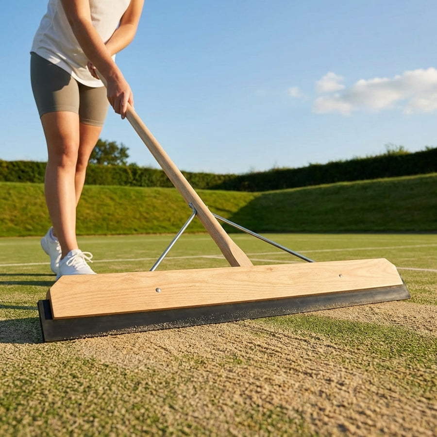 Tennis Court Squeegee – 36in – Wooden & Rubber – Outdoor Courts