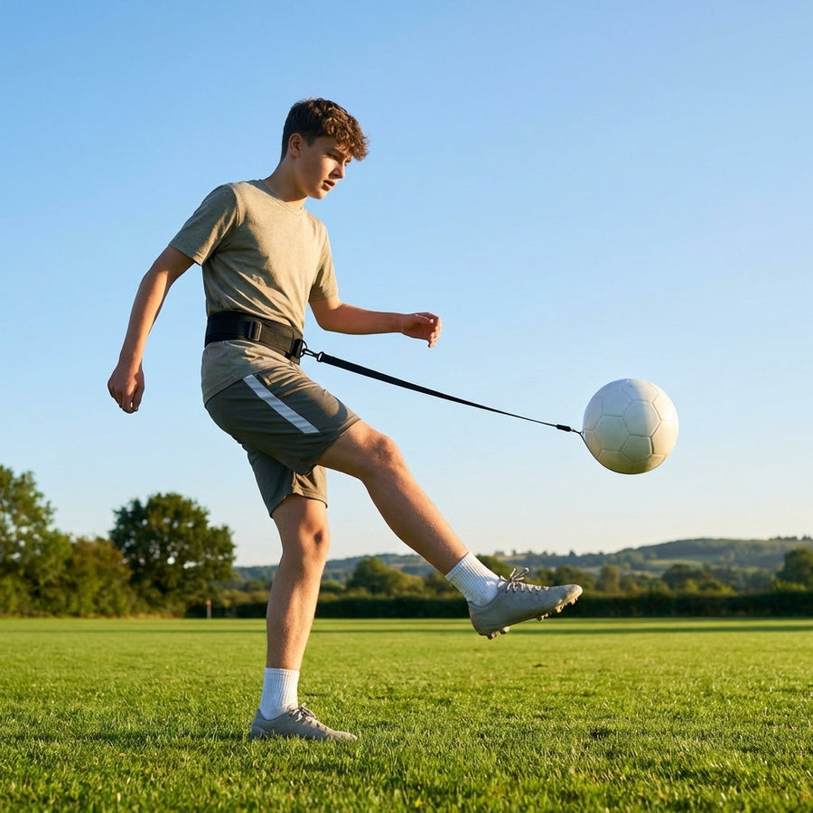 Football Kick Trainer – Size 3, 4 or 5 – Neoprene Belt – Skill Development