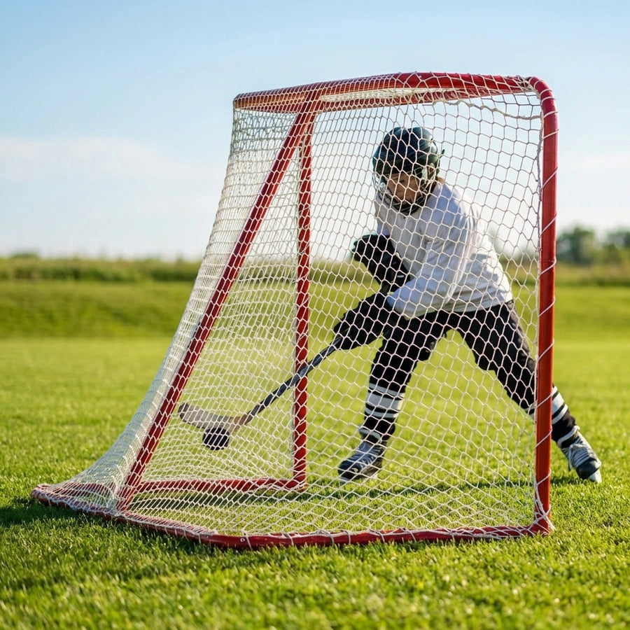 Ice Hockey Goal – 6ft x 4ft – Galvanised Steel Frame – Indoor/Outdoor Rink