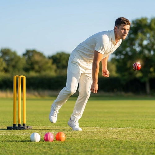 Cricket Balls – Red – Machine Stitched – Indoor/Outdoor Use