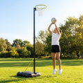 Adjustable netball posts for indoor and outdoor use