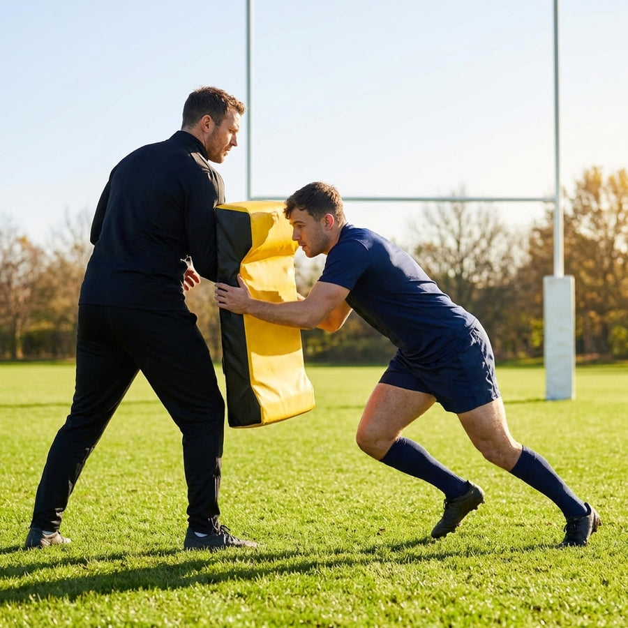 Rugby Tackle Pad – Yellow/Black – High Density Foam – Training Aid