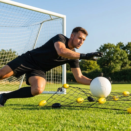 Ball deflector training equipment for sports with PVC and steel - product detail