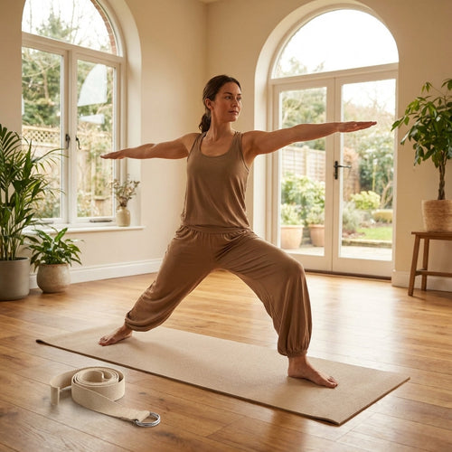 PVC Yoga Mat – 183cm x 61cm – Textured Foam – Home & Studio Use