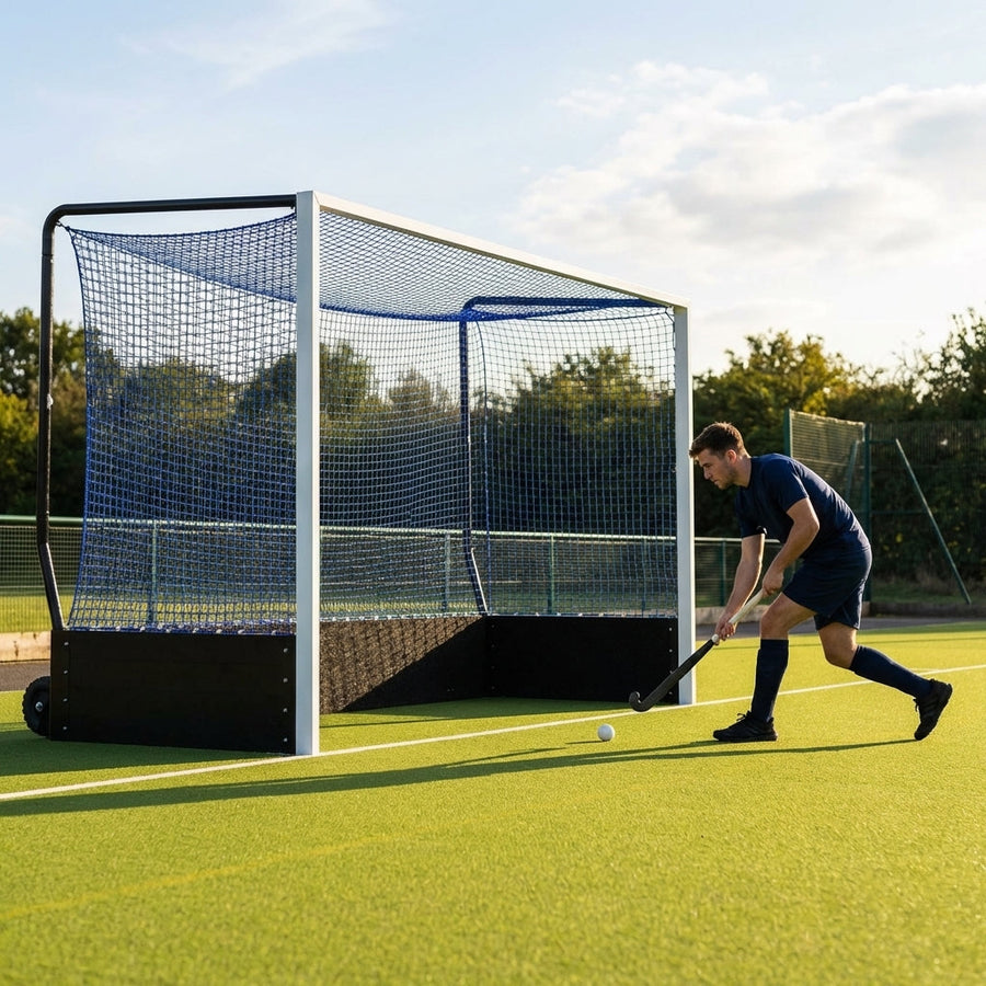 Aluminium Hockey Goal – 12ft x 7ft – HDPE Net – Tournament Use