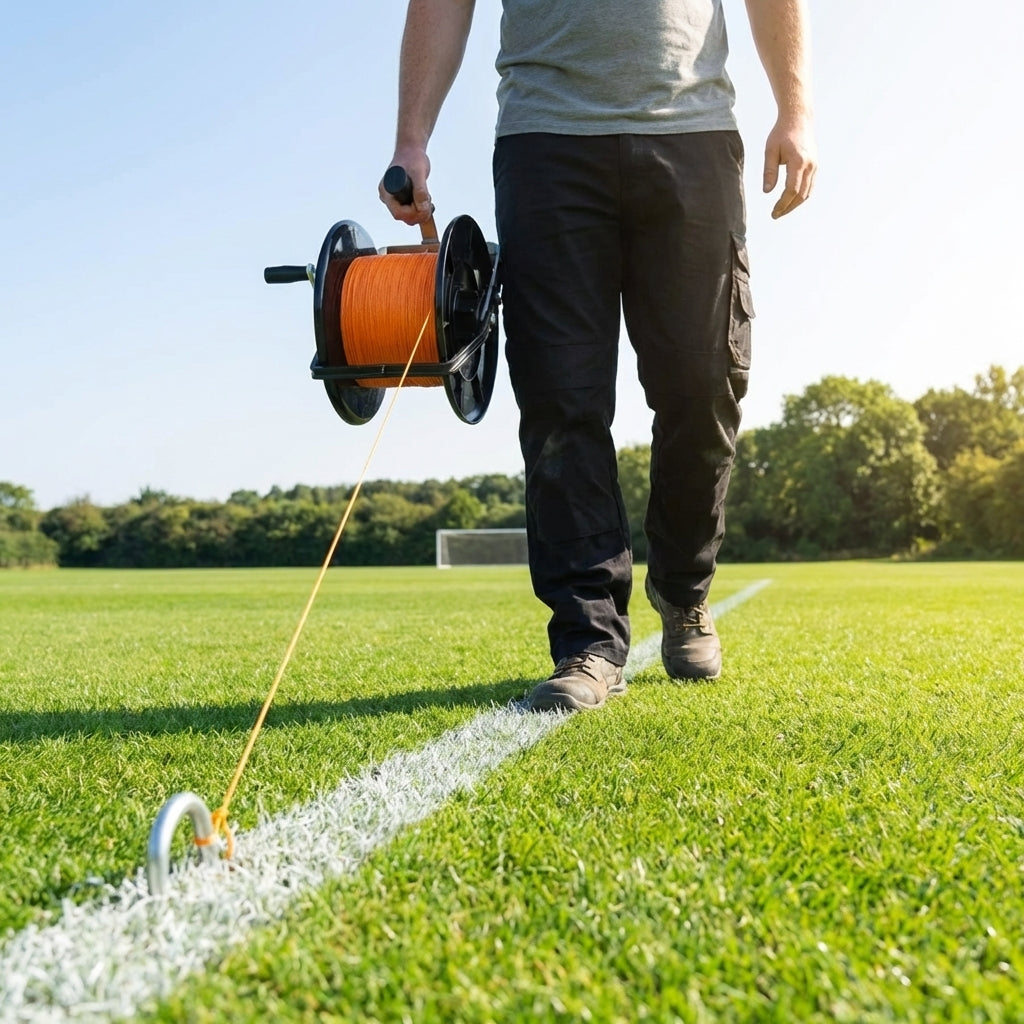 Line marking reel with 200m capacity for sports pitches - product detail