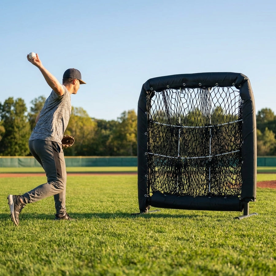 Baseball Pitching Target – Adjustable Height – Galvanised Steel – Indoor/Outdoor Use
