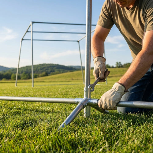 Batting Cage Connector Kit – Various Sizes – Galvanized Steel – Baseball Training