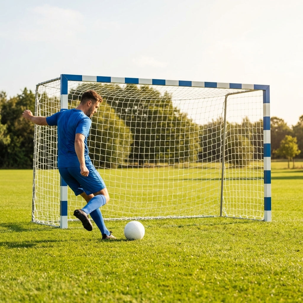 3m x 2m aluminium futsal goals, foldaway design