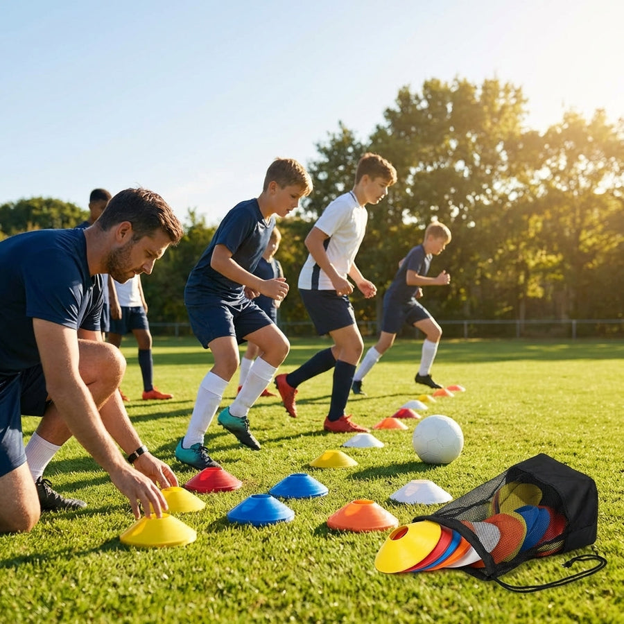 Rubber Flat Disc Markers – Multi-Colour – Non-Slip Rubber – Training & Games