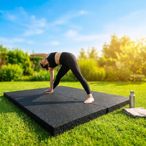 Rubber Gym Flooring Mats – 1m x 1m – Recycled Rubber – Commercial & Home Use