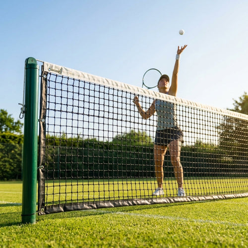 Tennis Net – 42ft Doubles – HDPE Double Top – Indoor & Outdoor