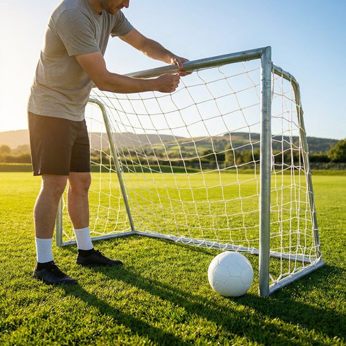 Football Goal Nets – 3m x 2m White – HDPE Material – Outdoor Use