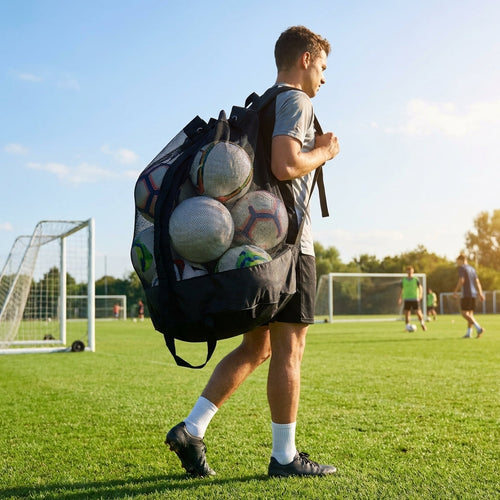 Mesh Ball Backpack – Black – Nylon & Mesh – Sporting Events