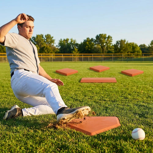 Rubber Baseball Base Set – Orange – Durable Rubber – Youth Training