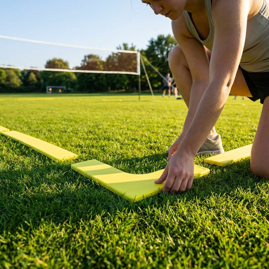 Rubber Badminton Court Lines in yellow with anti-slip design - product detail