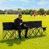 Portable Team Bench – Black – Steel Frame – Sports & Camping
