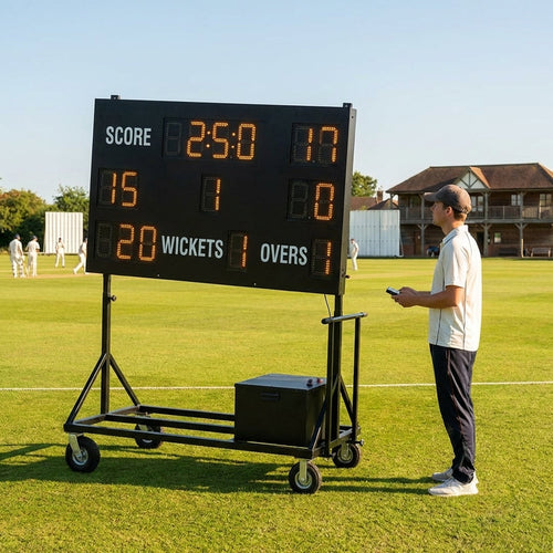 Electronic Cricket Scoreboard – 1.1m x 1.2m – Anodised Aluminium – Clubs & Schools