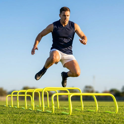 Training Hurdles – Fluorescent Yellow – Shatterproof Plastic – Sports & Fitness