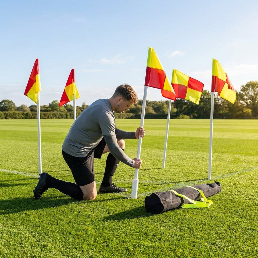 Football Corner Poles – 50mm/30mm – PVC & Nylon – Matchday Use