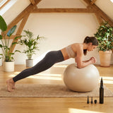 55cm Anti-Burst Yoga Ball in Charcoal for Yoga and Pilates - product detail