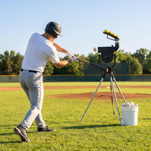 Baseball Pitching Machine – Adjustable Speed – TPE Wheel – Indoor/Outdoor Training