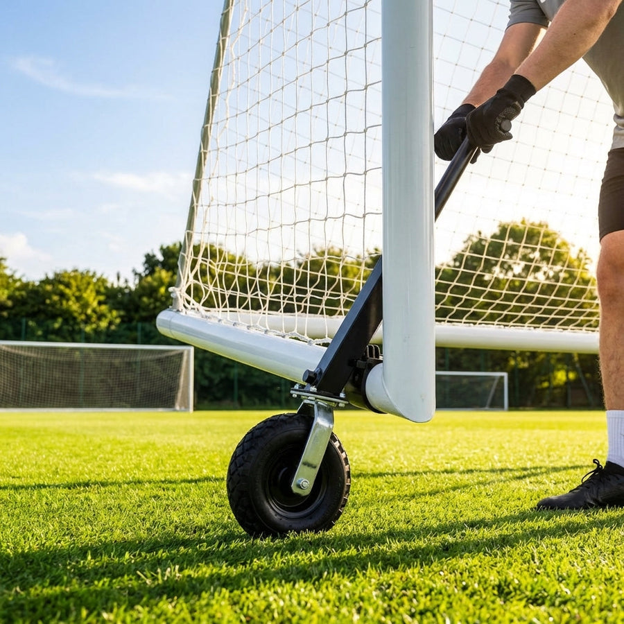 Football Goal Wheels – 360° Rotation – Aluminium & Steel – All Terrains