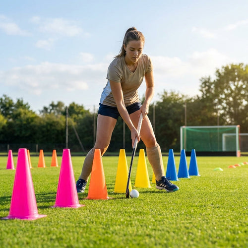 Hockey Training Marker Cones – Multi-Colour – Durable Plastic – Field Use