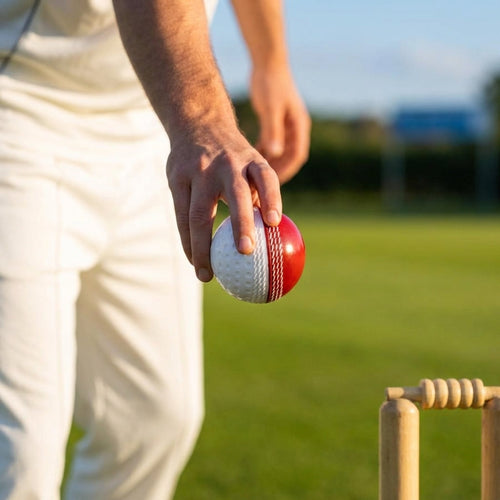 Reverse Swing Cricket Ball – Red/White or Pink/White – PVC & Cork – Training