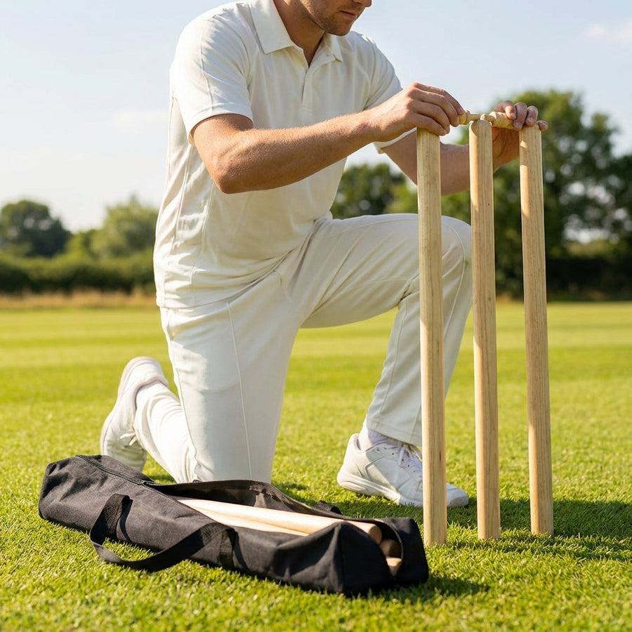Wooden Cricket Stumps – Youth & Senior – Mango & Ash Wood – Competitive Cricket
