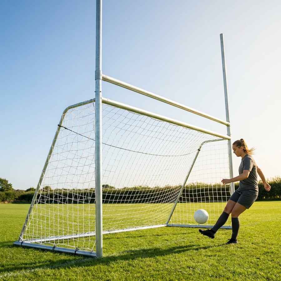 Steel Combination Goal Posts – 10ft x 6ft – Galvanised Steel – Garden Training