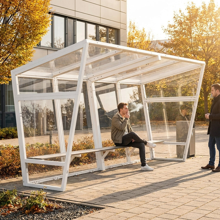 Heavy Duty Smoking Shelter – Aluminium Frame – Commercial Use