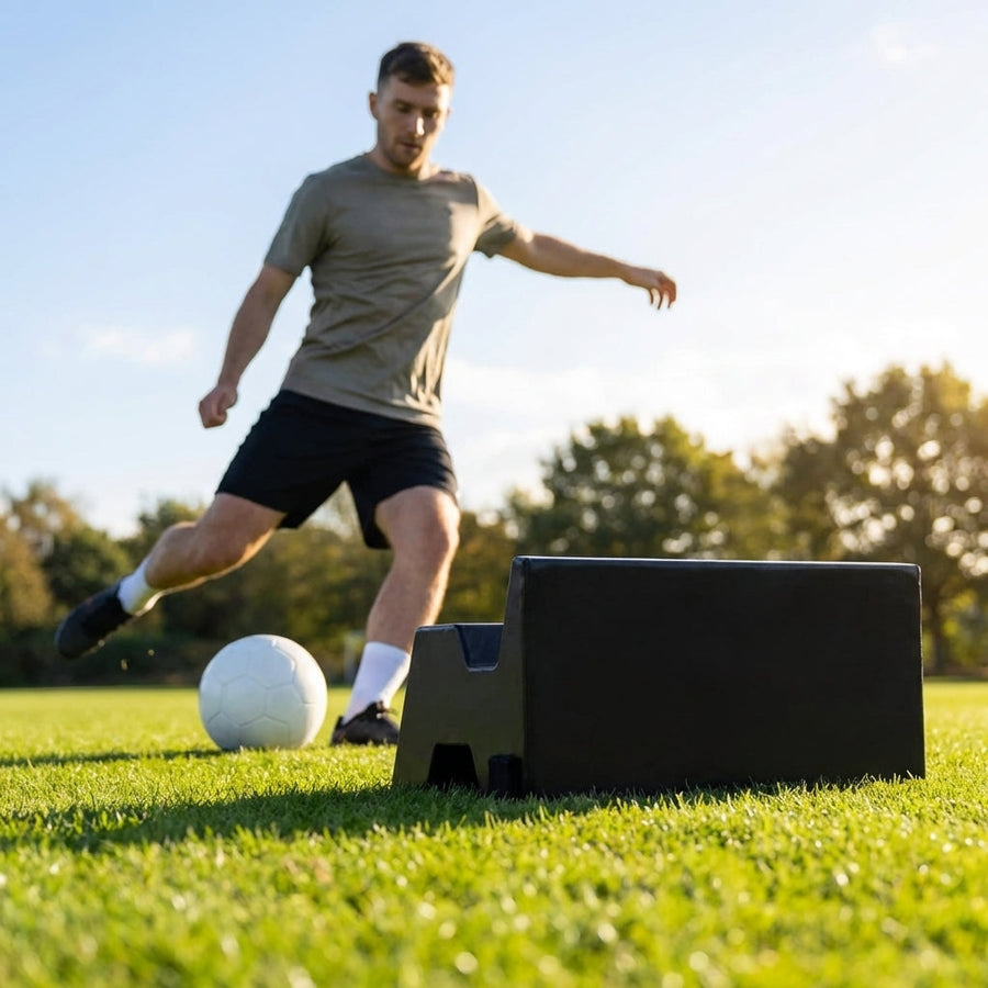 Football Training Rebound Block – Fluro Yellow – PVC & Rubber – All Surfaces