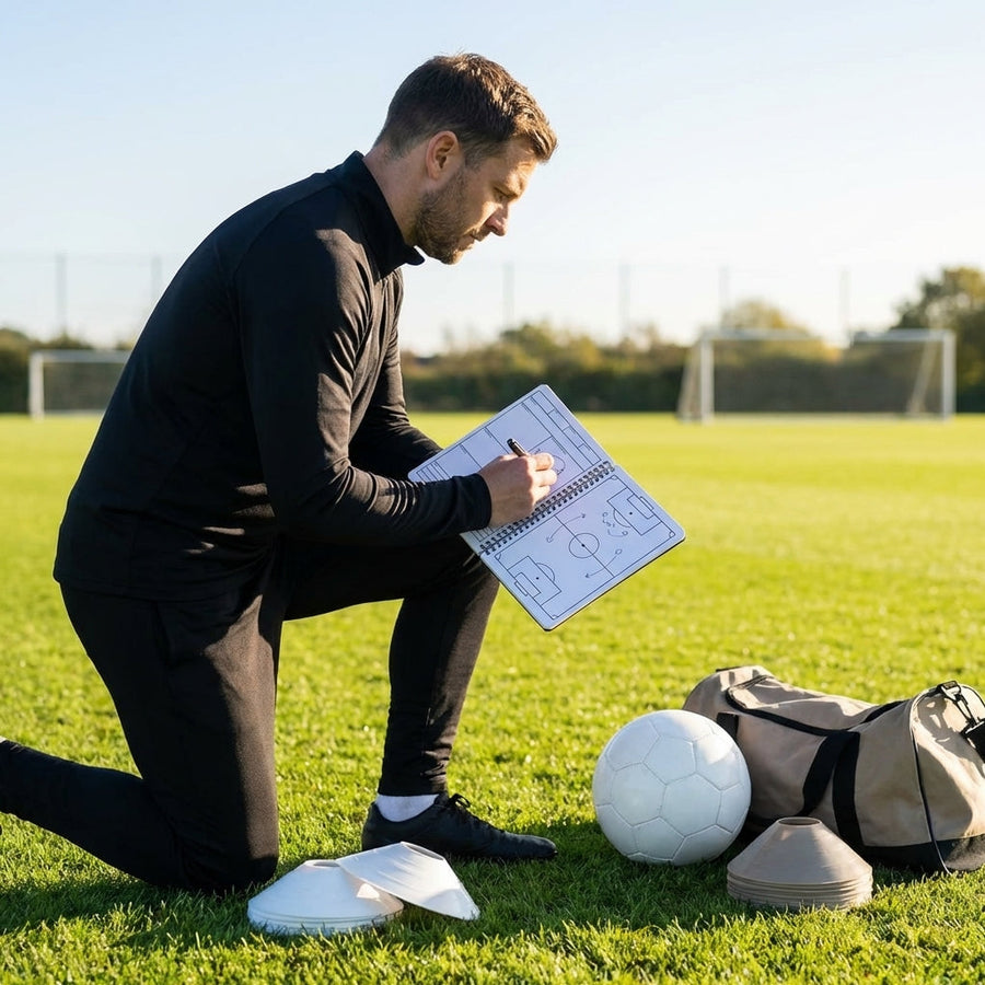 Football Coaching Notebook – A4/A5 – Matte Black – Tactical Planning