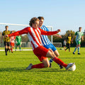 Men's Striped Football Kit with long-sleeve top, shorts, and socks - product detail