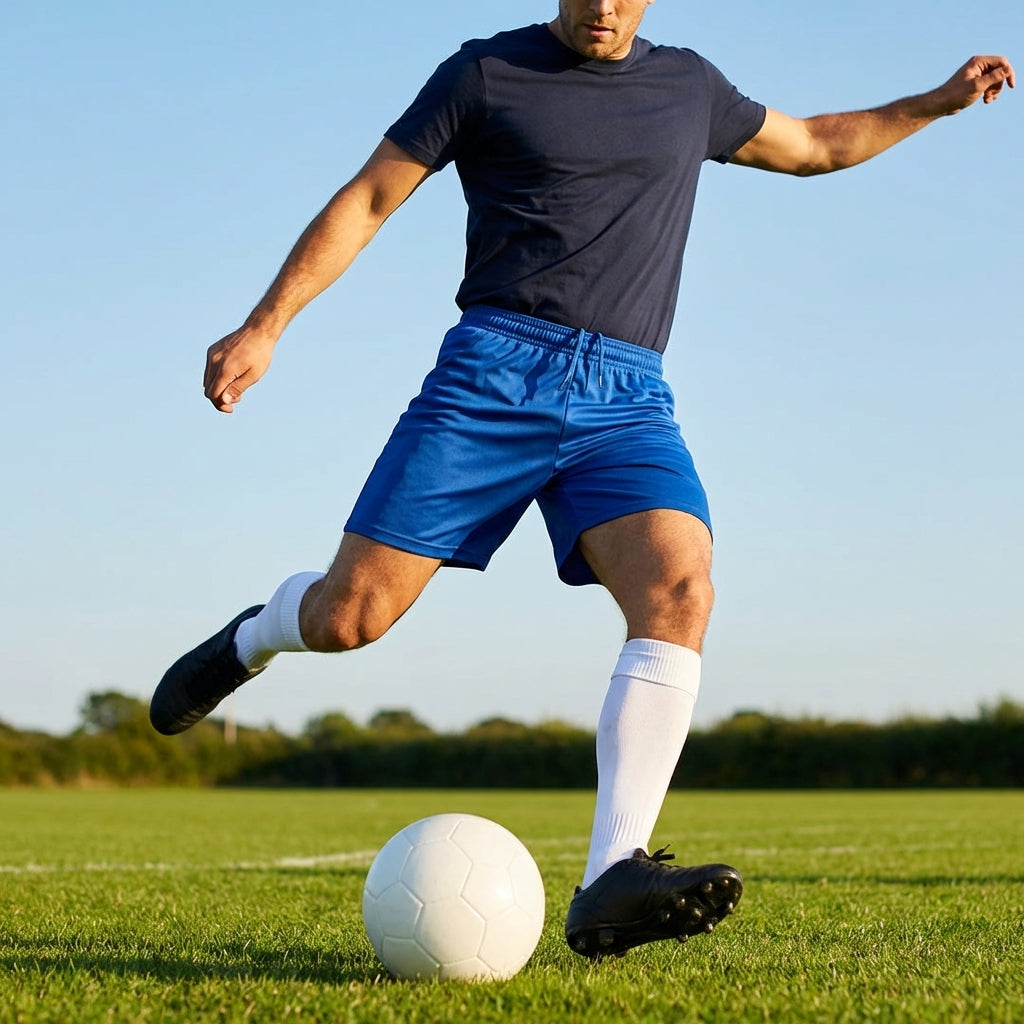 Men's football shorts in various colours, breathable polyester sportswear - product detail